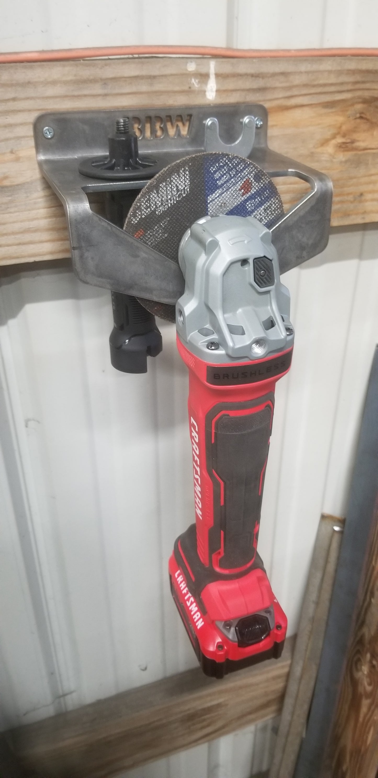 Single Wall Mount Angle Grinder Holder
